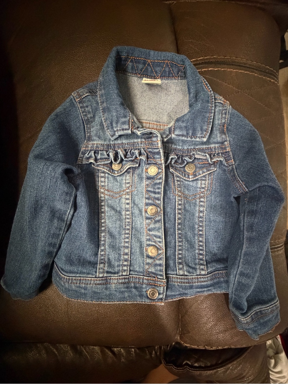 Blue Denim Ruffled Kids' Jacket Arizona Jean co